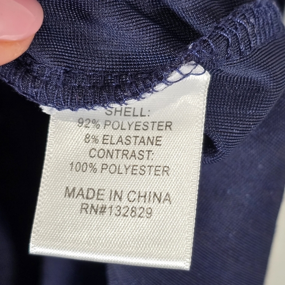 Lovers + Friends Size Small Hayden Mini Dress Navy Velvet Ribbed‎ Faux Wrap - Picture 10 of 11